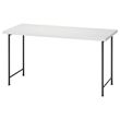 IKEA - LAGKAPTEN/SPAND, desk, white/black, 140x60 cm