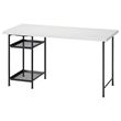 IKEA - LAGKAPTEN/SPAND, desk, white/black, 140x60 cm