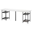 IKEA - LAGKAPTEN/SPAND, desk, white/black, 200x60 cm