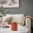 IKEA - VARSYREN, lantern, brown-orange, 12 cm