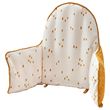 IKEA - ANTILOP, padded seat cover for junior chair, yellow-white