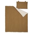 IKEA - GULDVAVARE, bebek nevresim takımı, koyu sarı-bej, 60x120 cm