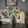 IKEA - GRADVIS, stoneware plant vase, dark grey, 21 cm