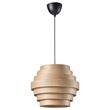 IKEA - DYKARKLOCKA/HEMMA, sarkıt lamba, ağartılmış meşe kaplama-siyah, 40 cm
