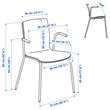 IKEA - LAKTARE, çalışma sandalyesi, huş kaplama-beyaz