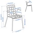 IKEA - LAKTARE, çalışma sandalyesi, bej-beyaz
