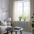 IKEA - HALLEBRACKA, sheer curtains, 1 pair, light beige, 145x300 cm