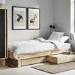 IKEA - GLAMBERGET, çift kişilik karyola, çam, 80-160x200 cm