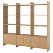 IKEA - LADMAKARE, sürgü kapaklı saklama kombinasyonu, meşe görünümlü, 238x35x212 cm