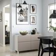 IKEA - BESTA, dolap kombinasyonu, beyaz-bej, 120x42x74 cm