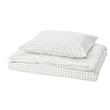 IKEA - DOFTAKLEJA, single duvet cover sets, white/anthracite, 150x200/50x60 cm