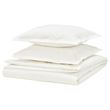 IKEA - HAMPFLOCKEL, double quilt cover and 2 pillowcases, white, 240x220/50x60 cm