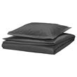 IKEA - HAMPFLOCKEL, single duvet cover sets, dark grey, 150x200/50x60 cm