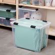 IKEA - SAMLA, box with lid/clip lock, transparent-black, 57x39x43 cm/65 lt