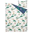 IKEA - SANDLÖPARE, kids' bedding set, white-dark blue, 150x200/50x60 cm