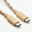 IKEA - RUNDHULT, USB-C to USB-C cable, beige/blue, 1.5 m/100 W