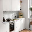 IKEA - LYSEKIL, two-sided wall panel, white lively marble effect-white marble effect, 119,6x55 cm