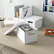 IKEA - FJADERHARV, box with lid, white, 18x25x16 cm