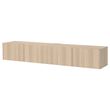 IKEA - BESTA, tv bench, white stained oak effect, 240x42x38 cm
