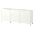 IKEA - BESTA, dolap kombinasyonu, beyaz, 180x42x74 cm