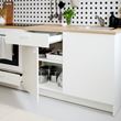 IKEA - KNOXHULT, çekmeceli ve kapaklı alt dolap, beyaz, 180 cm
