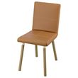 IKEA - TONSTAD, upholstered wooden chair, Bomstad gold brown-oak effect