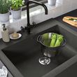 IKEA - TALLSJÖN/LILLVIKEN, single-bowl insert sink, dark grey-stone effect, 80x65 cm