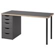 IKEA - LAGKAPTEN/ALEX, desk, grey/black, 140x60 cm