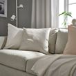 IKEA - PROFETBLOMMA, lace pillow, light beige, 50x50 cm