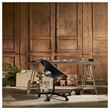 IKEA - LAGKAPTEN/MITTBACK, desk, grey-wood effect birch, 140x60 cm
