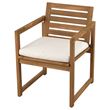 IKEA - NAMMARÖ, chair with armrests, light brown