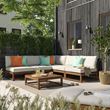 IKEA - NAMMARÖ, seat section for outdoor sofa, light brown, 81x81 cm