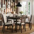IKEA - NASINGE, upholstered wooden chair, dark brown stained-Kilanda light beige