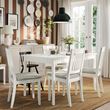 IKEA - NASINGE, extendable dining table, white, seats 4-6