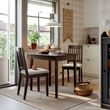 IKEA - NASINGE, kitchen table, dark brown stained-beech veneer, seats 2