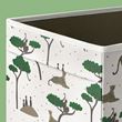 IKEA - SANDLÖPARE, box, white-gray/blue patterned, 33x38x33 cm