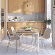 IKEA - SKALSTA, dining chair frame, tubular metal/light grey-beige