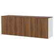 IKEA - BESTA, wall cabinet, white-walnut effect, 180x42x65 cm