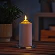 IKEA - SMALOM, LED scented block candle, white, 14 cm