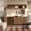IKEA - BESTA, storage combination, black-brown-walnut effect, 180x42x75 cm