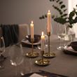 IKEA - FULLTALIG, candlestick, brass colour