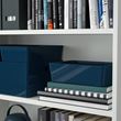 IKEA - KUGGIS, box with lid, blue/black, 18x26x8 cm