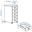 IKEA - HELMER, storage unit, black, 28x65 cm