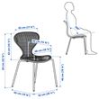 IKEA - SKALSTA, chair, rattan/black/grey