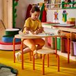 IKEA - GREJSIMOJS, children's table, orange, 84x42 cm