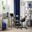 IKEA - VITTSJÖ, desk, black-brown/glass, 110x60 cm