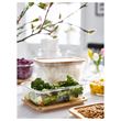 IKEA - IKEA 365+, glass food container with lid, glass/bamboo, 1,8 l