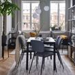 IKEA - VANGSTA, extendable dining table, black-brown, seats 4-6