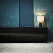 IKEA - BESTA, storage combination, black-brown/high-gloss/black, 180x42x74 cm