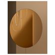 IKEA - VARMBLIXT, mirror with integrated lighting, bronze-colour